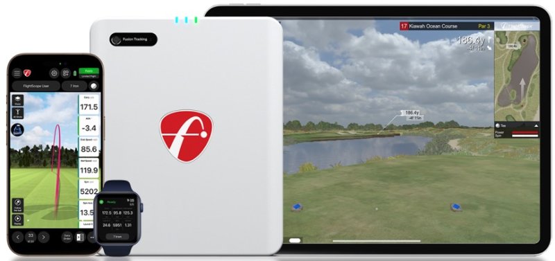 FlightScope’s new Memo Gen 2 launch monitor can link up with smart phones or tablets for a simulator experience.